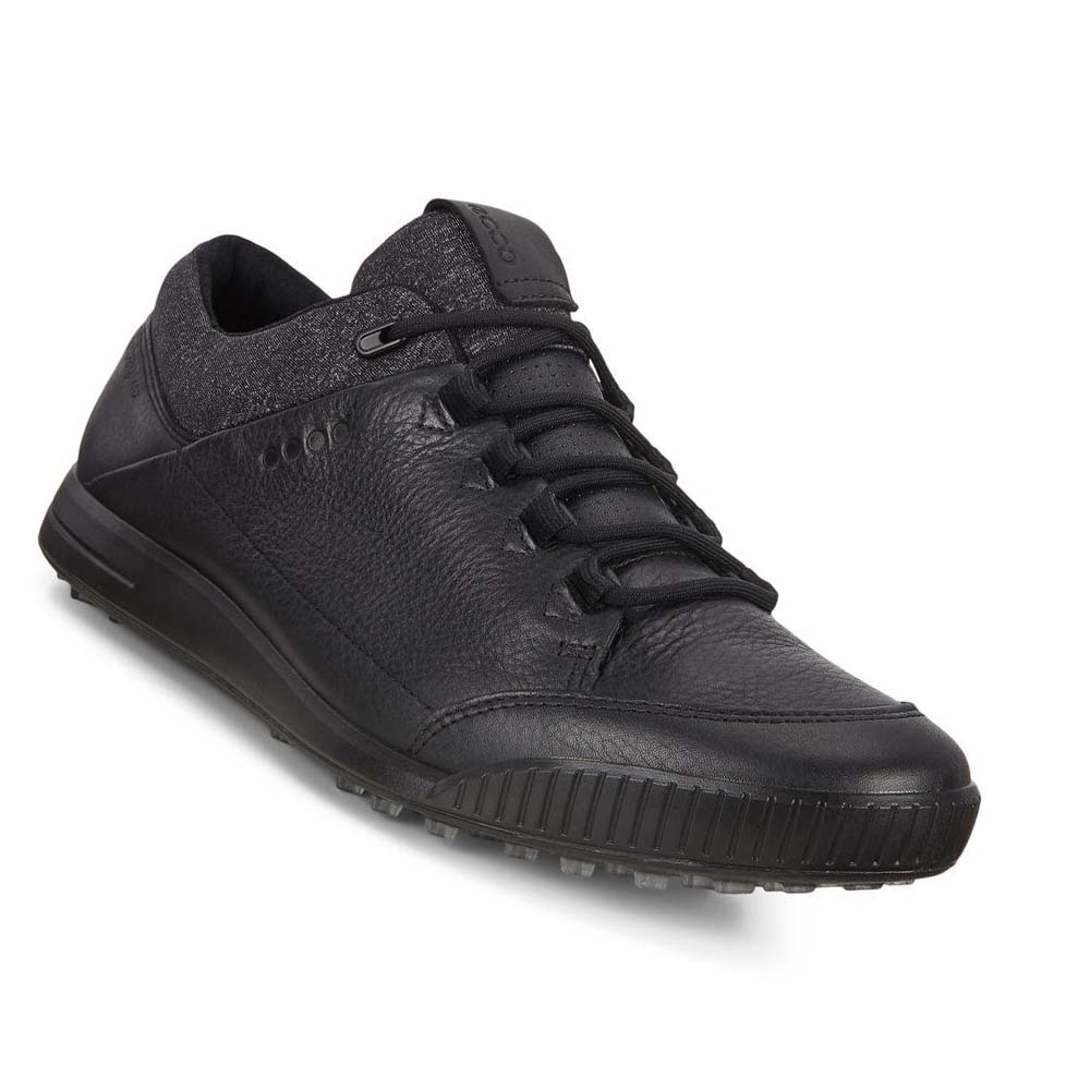 Men's Ecco Street Retro Golf Shoes Black | Canada 558QMA